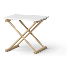 Oliver Furniture - Meşe renkli alçak yatak yanı sehpası | Beyaz
