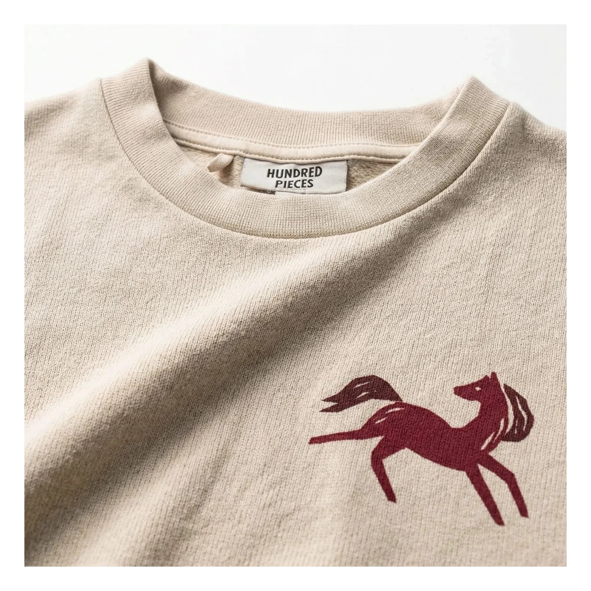 Hundred Pieces - Sudadera sin mangas de algodón orgánico Inaya Horse | Crema