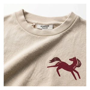 Hundred Pieces - Sudadera sin mangas de algodón orgánico Inaya Horse | Crema