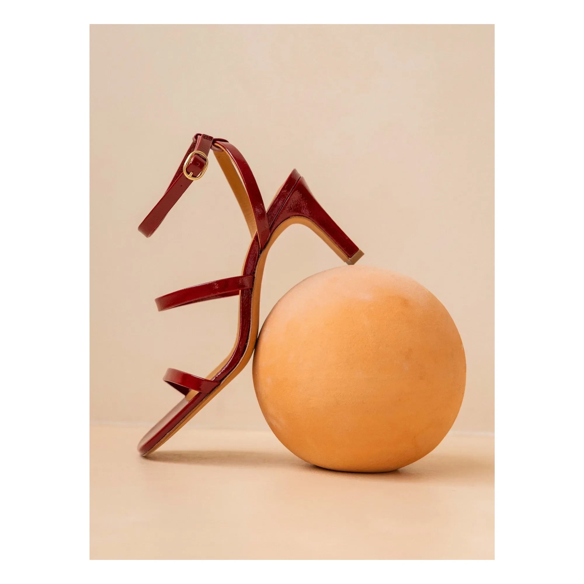 Bobbies - Sandalias de piel Casey Rugan | Rojo cereza