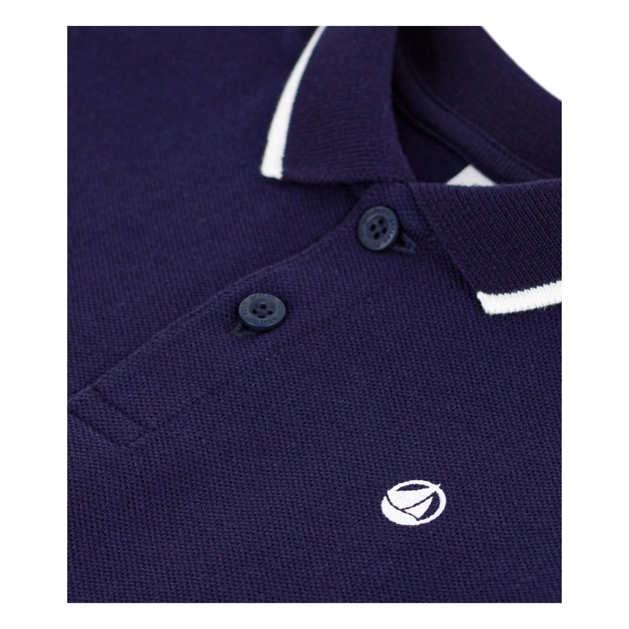 Petit Bateau - Polo de bebé de algodón orgánico | Azul noche