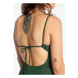 Matona - Jersey de cuello de pico de una pieza con fibras recicladas | Verde cromo