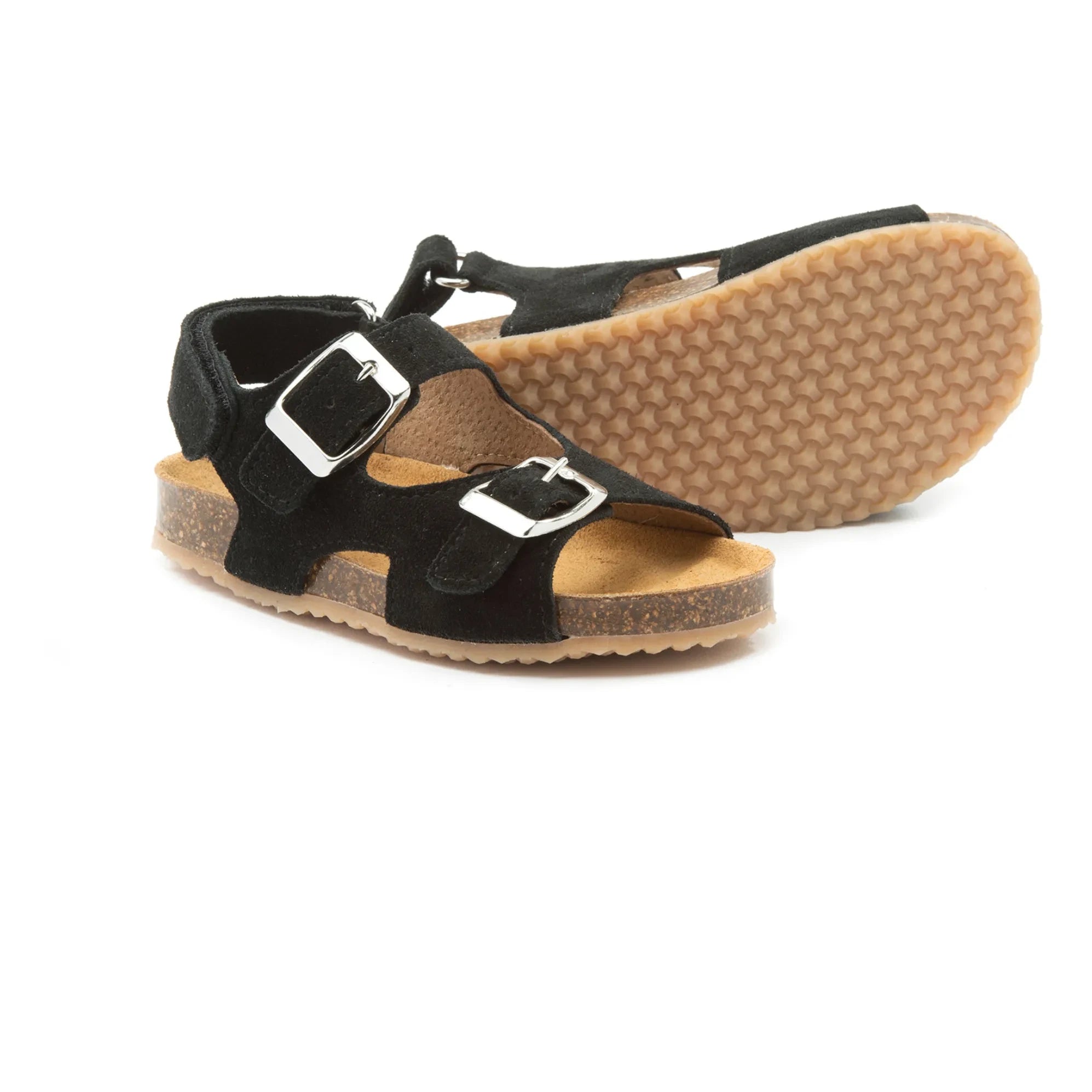 Pèpè - Sandalias de dos hebillas | Negro