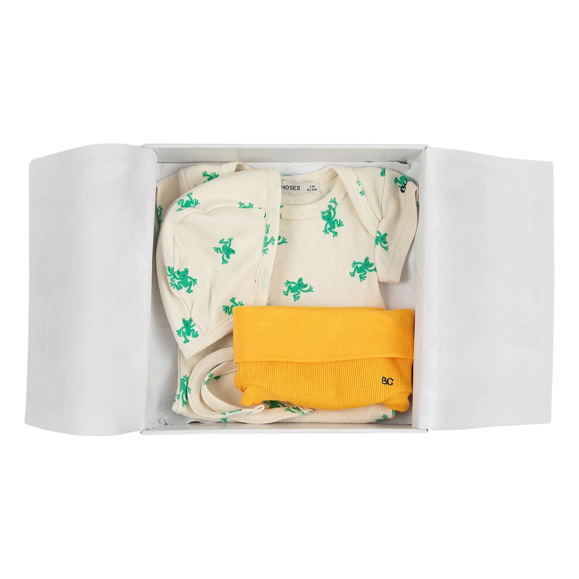 Bobo Choses - Conjunto de mono y pantalón corto con estampado de rana de algodón orgánico | Crudo