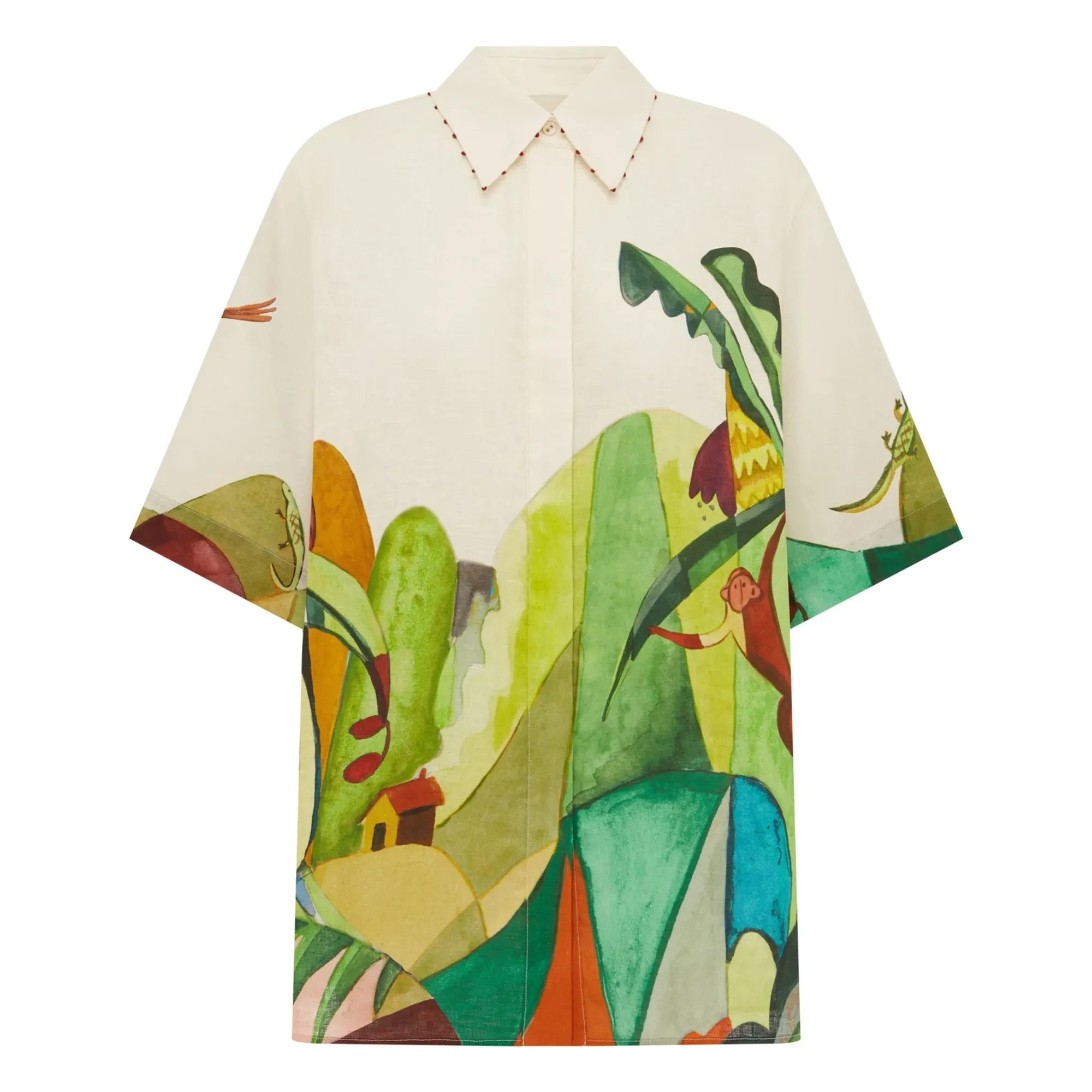 Alémais - Camisa Mokshini de lino | Verde