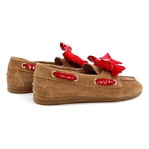 Toral - Zapatos náuticos de ante Nahua Bandana | Marrón tierra