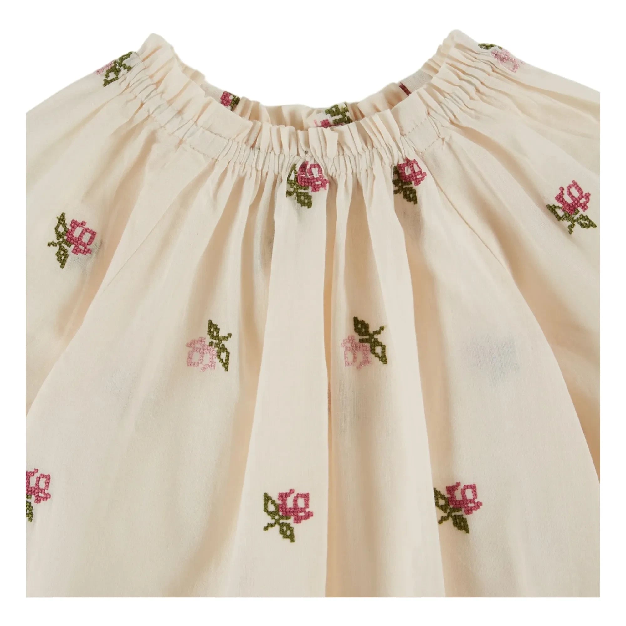 Emile et Ida - Blusa Rosas Bordadas | Crema