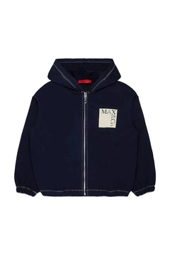 Sudadera con capucha con cremallera de algodón para niños MAXS18F SWEAT-SHIRT de Max&Co.