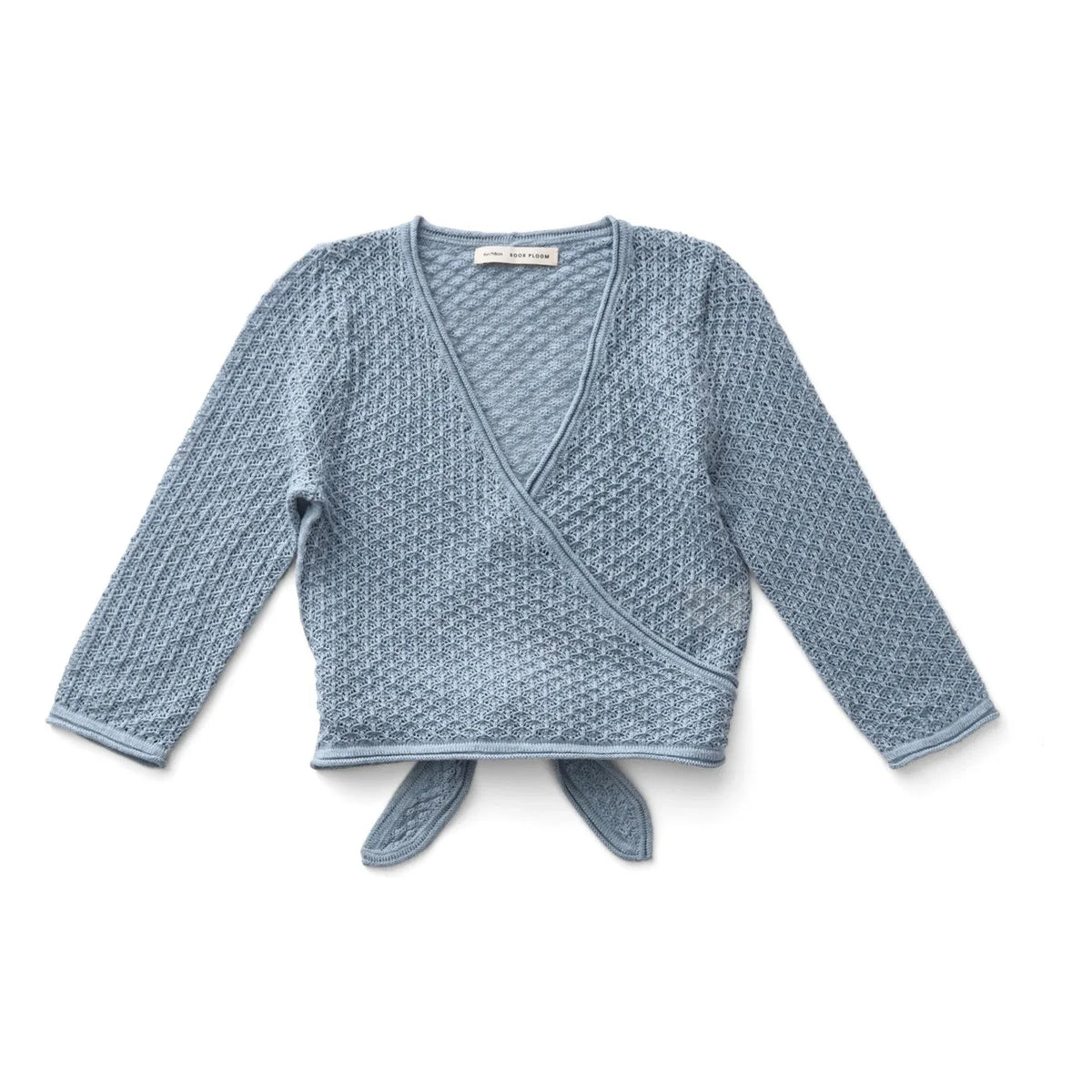 Soor Ploom - Cárdigan cruzado de algodón orgánico Ina | Azul Hielo