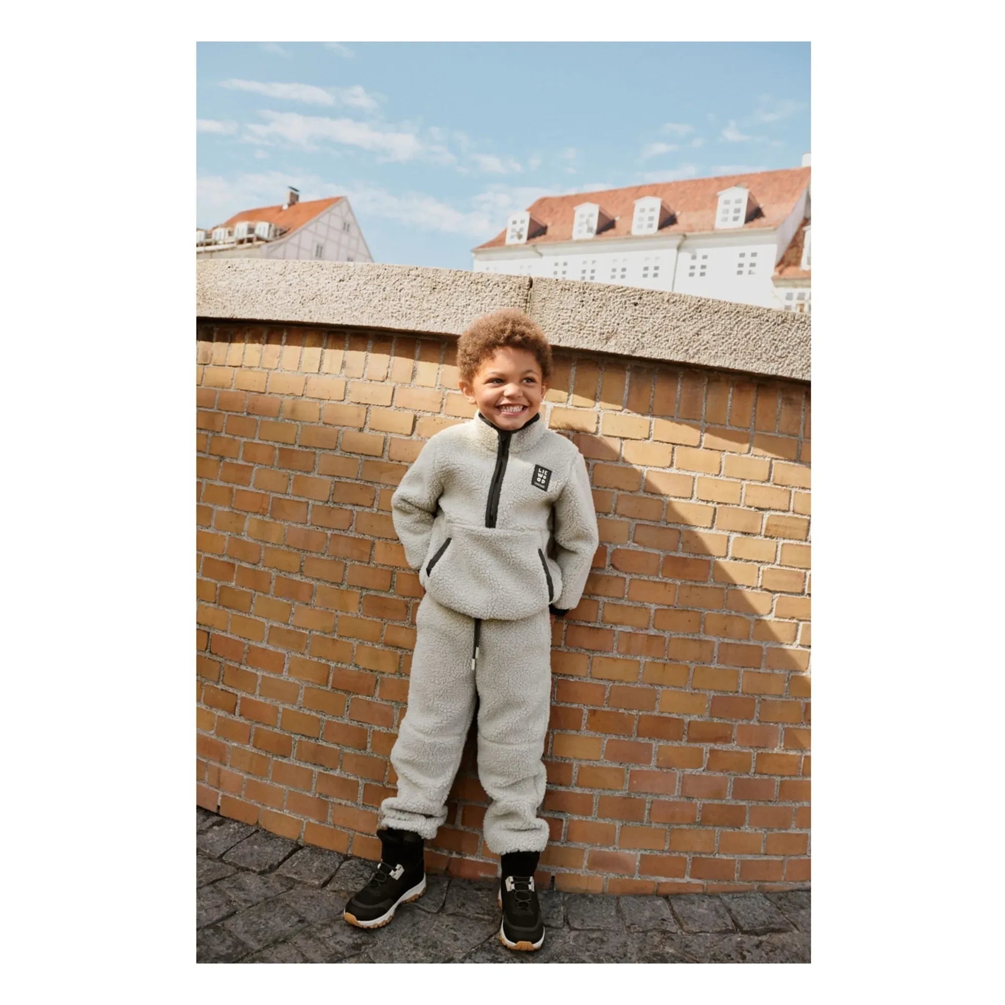 Liewood - Jogger Sherpa Buba Fibras Recicladas | Gris claro