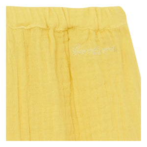 Bonton - Pantalones de Gasa de Algodón Laos | Amarillo
