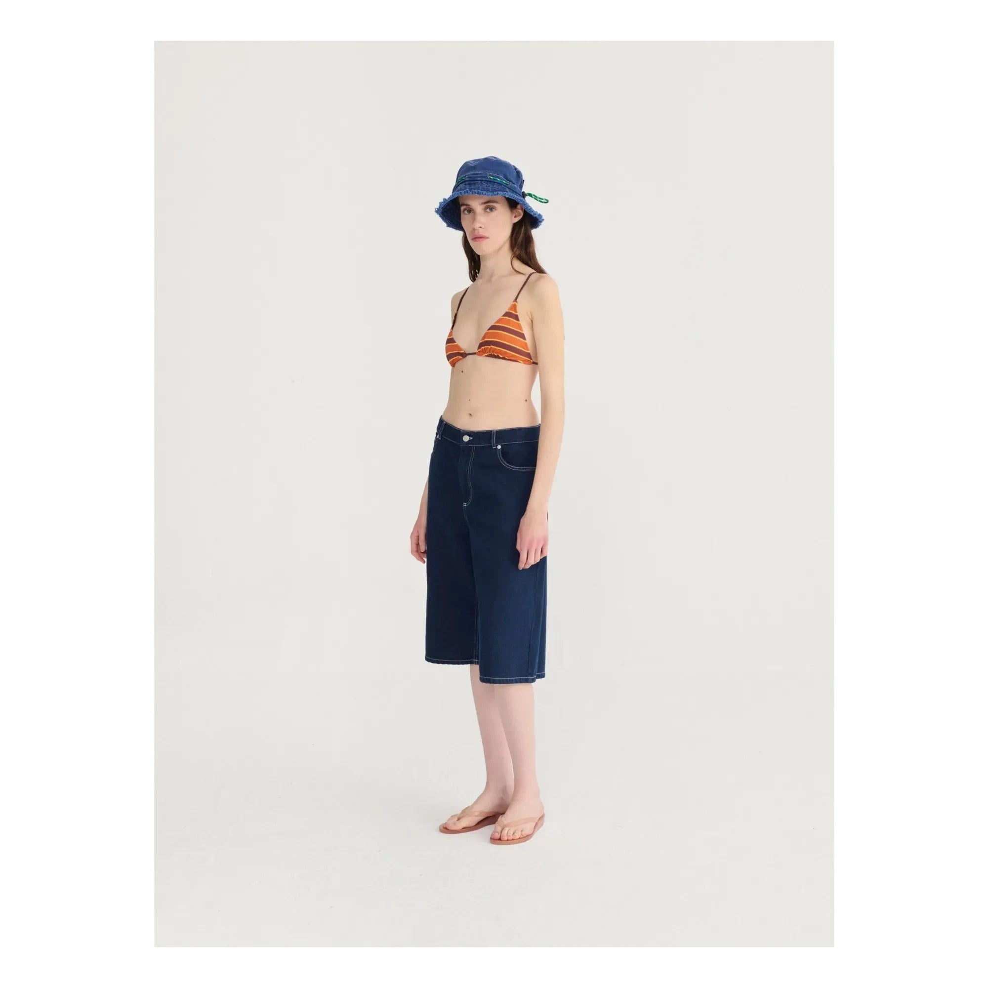 Bobo Choses - Shorts de sarga de algodón orgánico | Azul