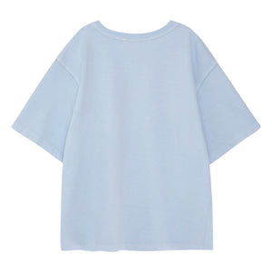 True Artist - Camiseta con mariposas de algodón orgánico | Azul claro