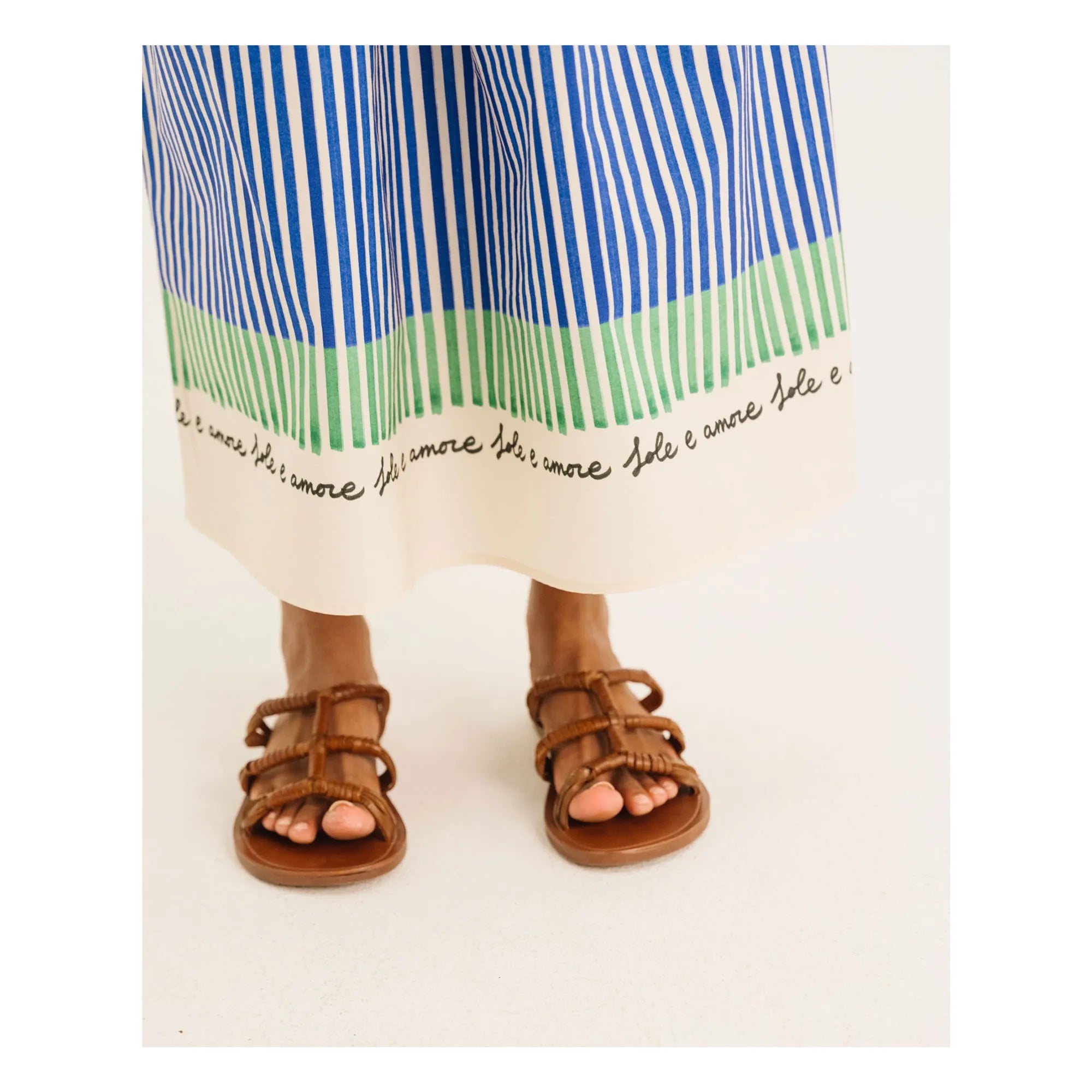 Tinsels - Falda a rayas Christie | Azul