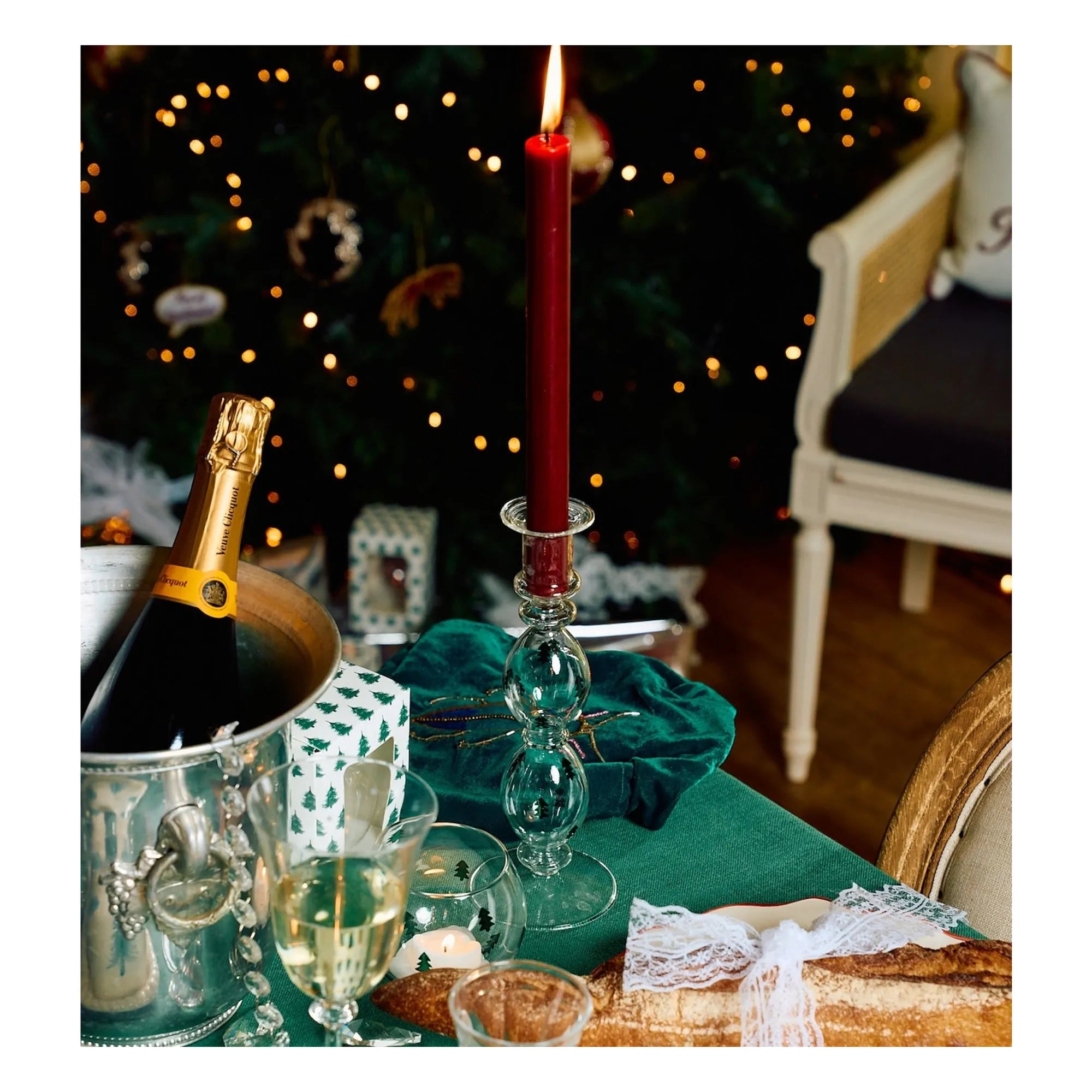 Anna + Nina - Portavelas Bosque Navideño | Verde