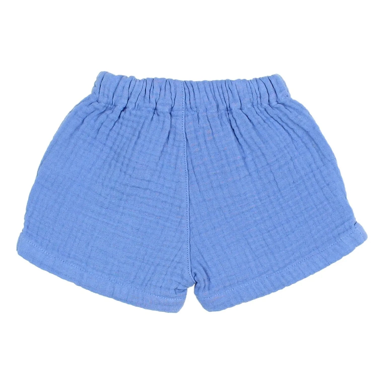 Búho - Pantalón corto de muselina de algodón | Azul claro