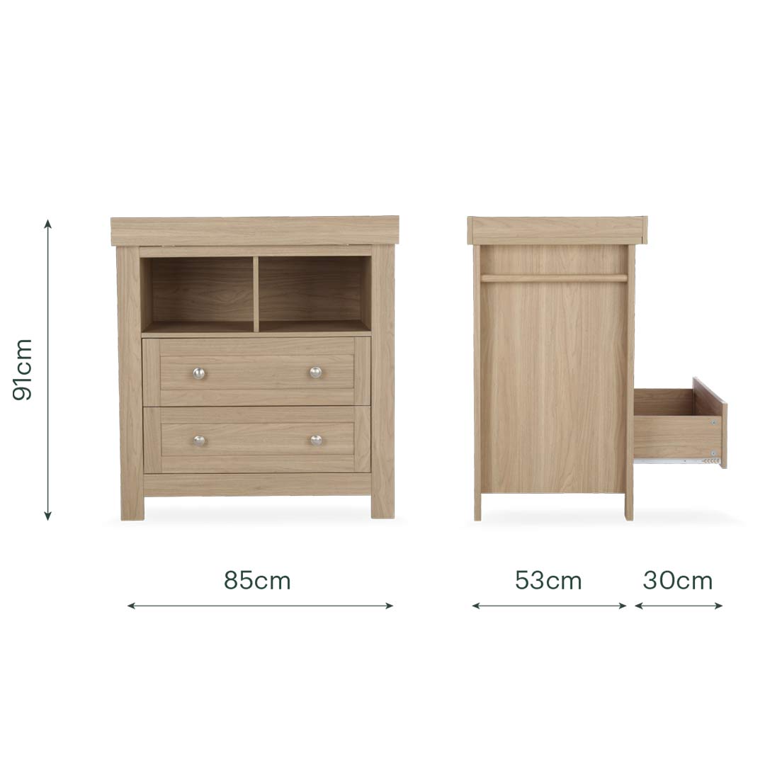 CuddleCo Burford 2pc Set - Oak-Nursery Sets-Oak- | Natural Baby Shower