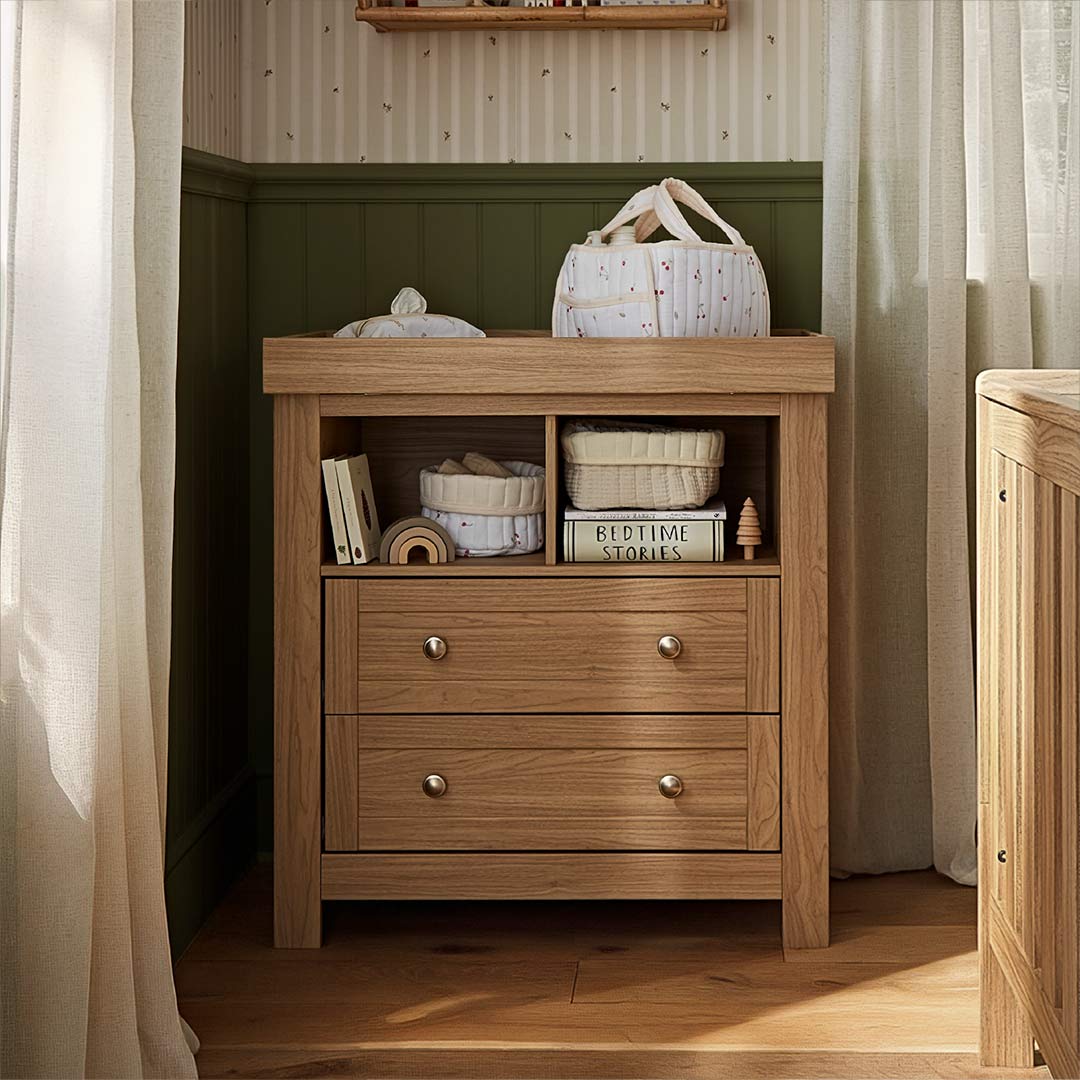CuddleCo Burford 2pc Set - Oak-Nursery Sets-Oak- | Natural Baby Shower
