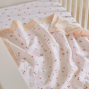 CuddleCo Comforter Blanket - Ditsy Cherry-Blankets-Ditsy Cherry- | Natural Baby Shower