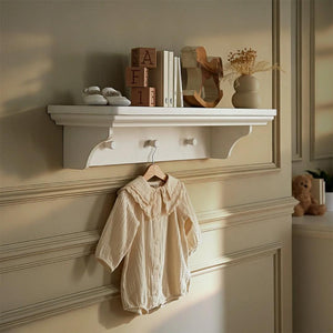 CuddleCo Shelf (800m with 3 knobs) Assembled - White-Shelves-White- | Natural Baby Shower