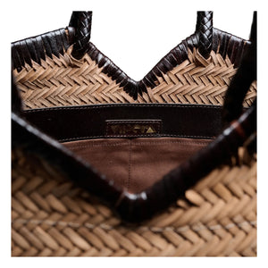 Vipera - Cabas Crudelia Piel Bicolor | Topo marrón