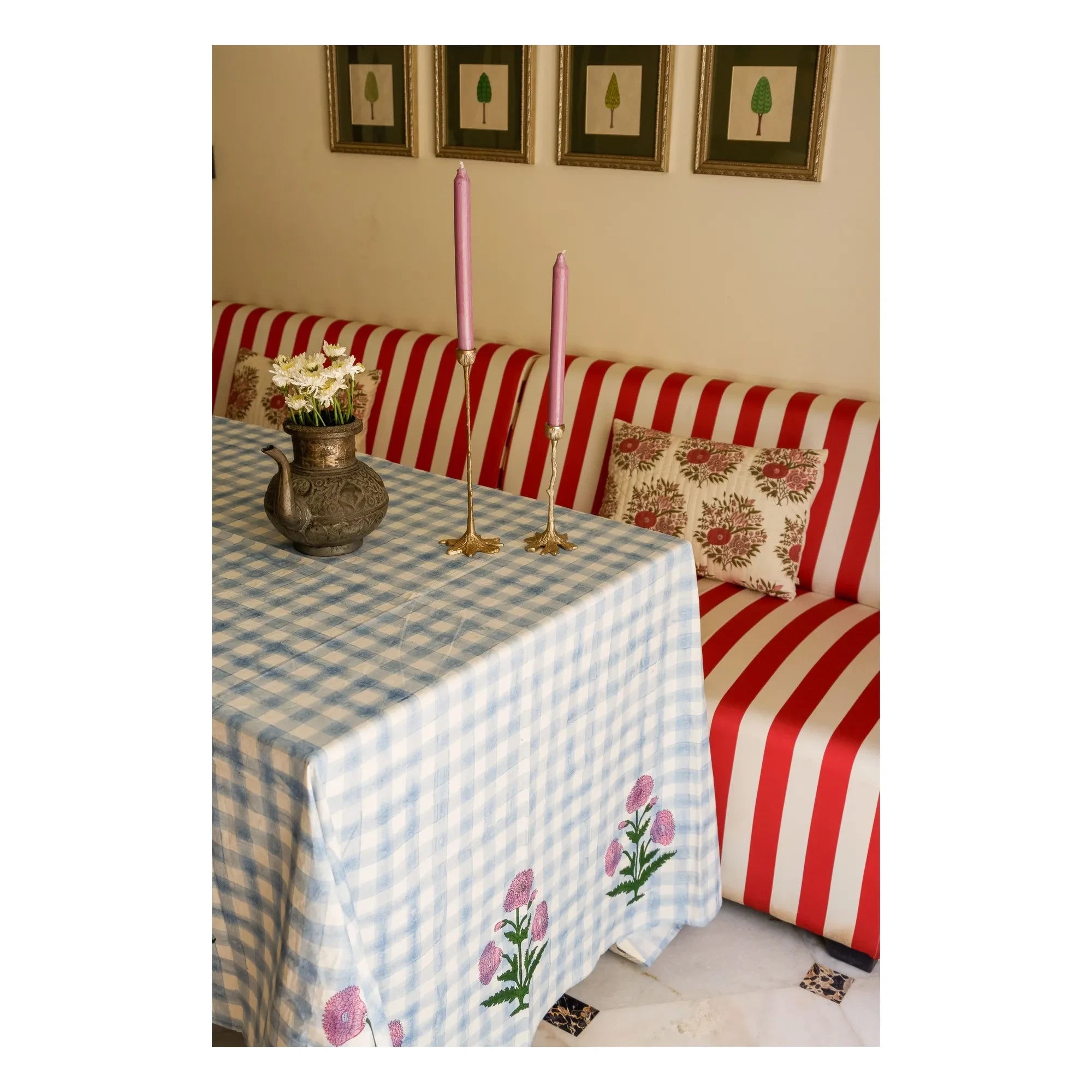 Doing Goods - Mantel de cuadros Iris | Azul