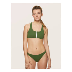 Miska Paris - Top de Bikini con Cremallera | Caqui