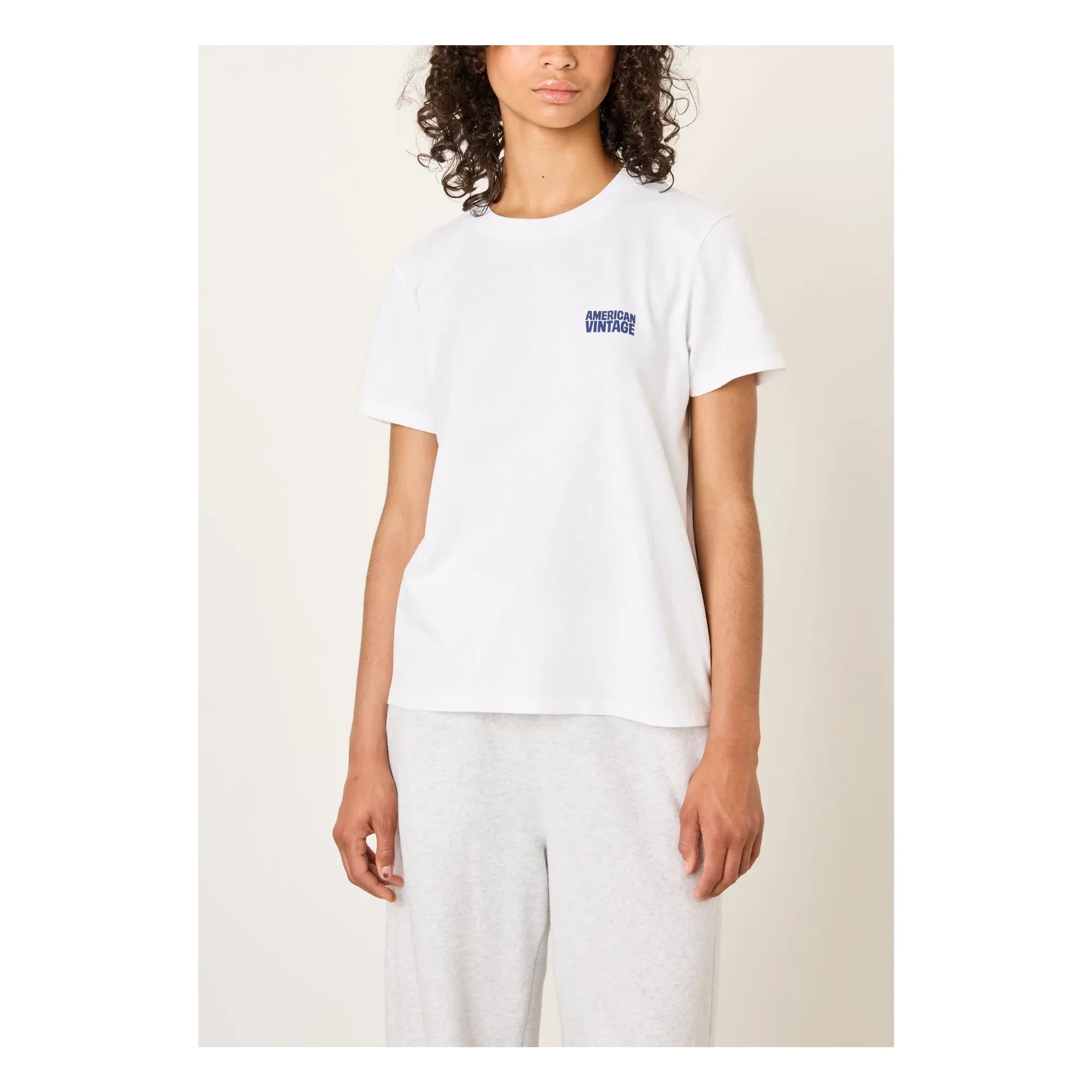 American Vintage - Camiseta de algodón Ykobow | Blanco