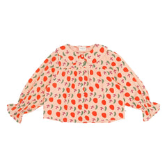Jenest - Blusa Emmy Oiseaux de algodón orgánico | Melocotón