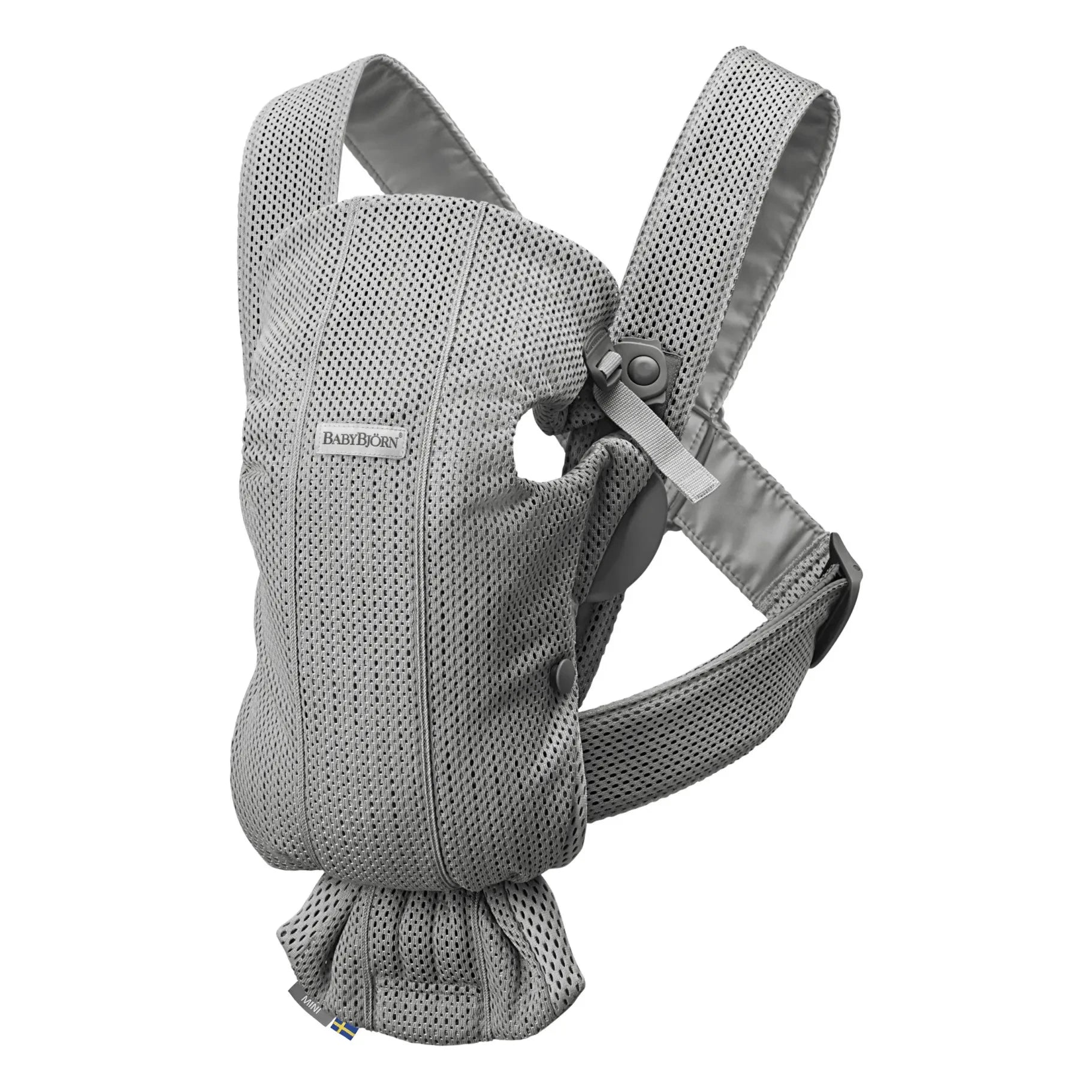 BabyBjörn - Mochila Portabebés Mini Malla | Gris Claro