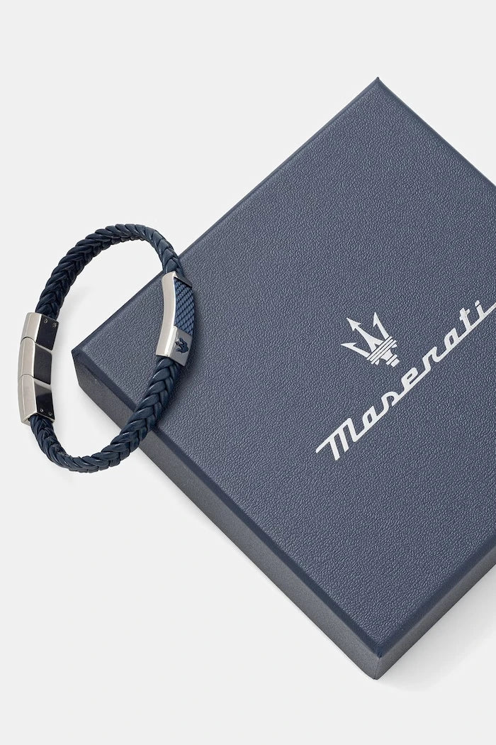 Pulsera de cuero para hombre MASERATI RECYCLED LEATHER