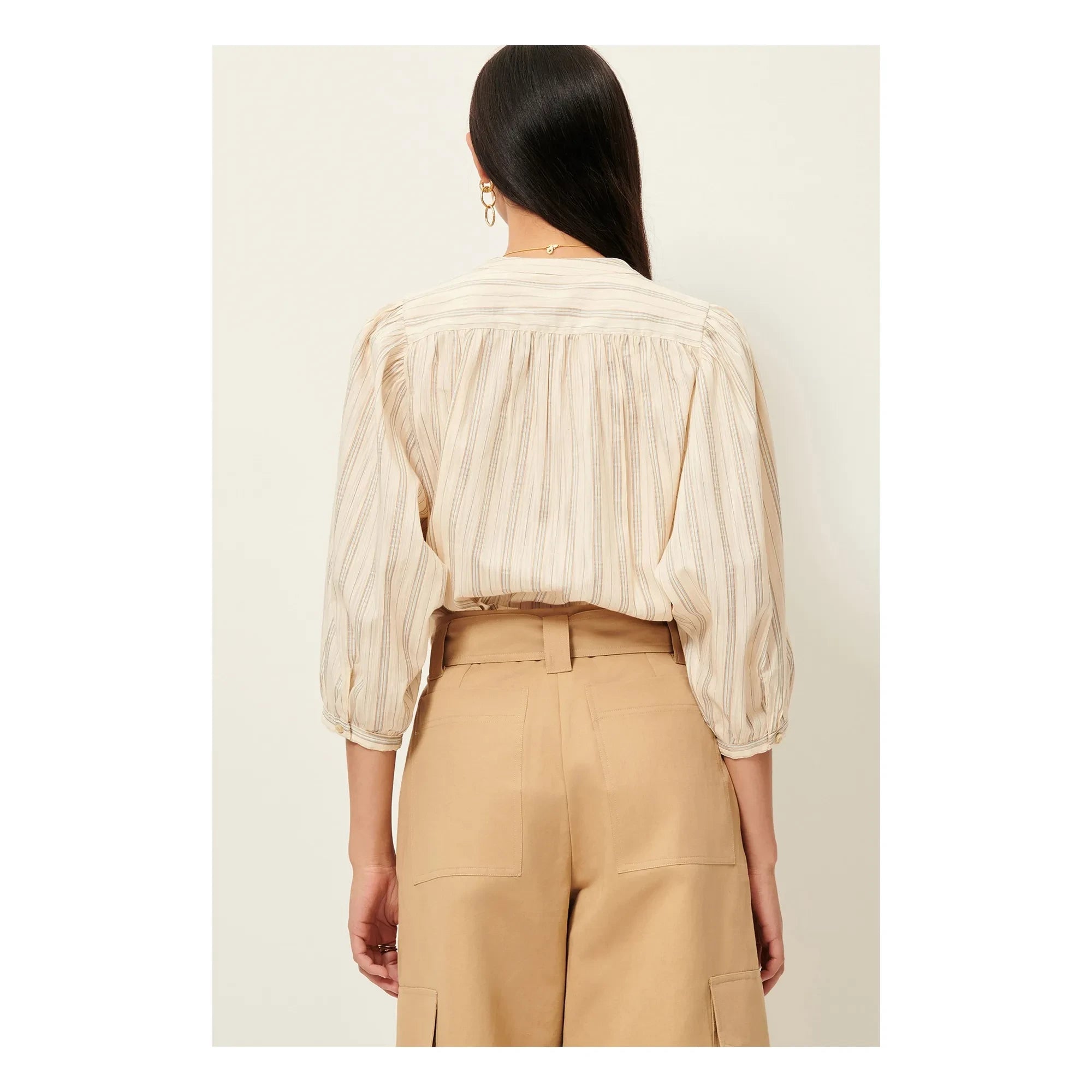 Sessùn - Blusa de rayas | Azul claro