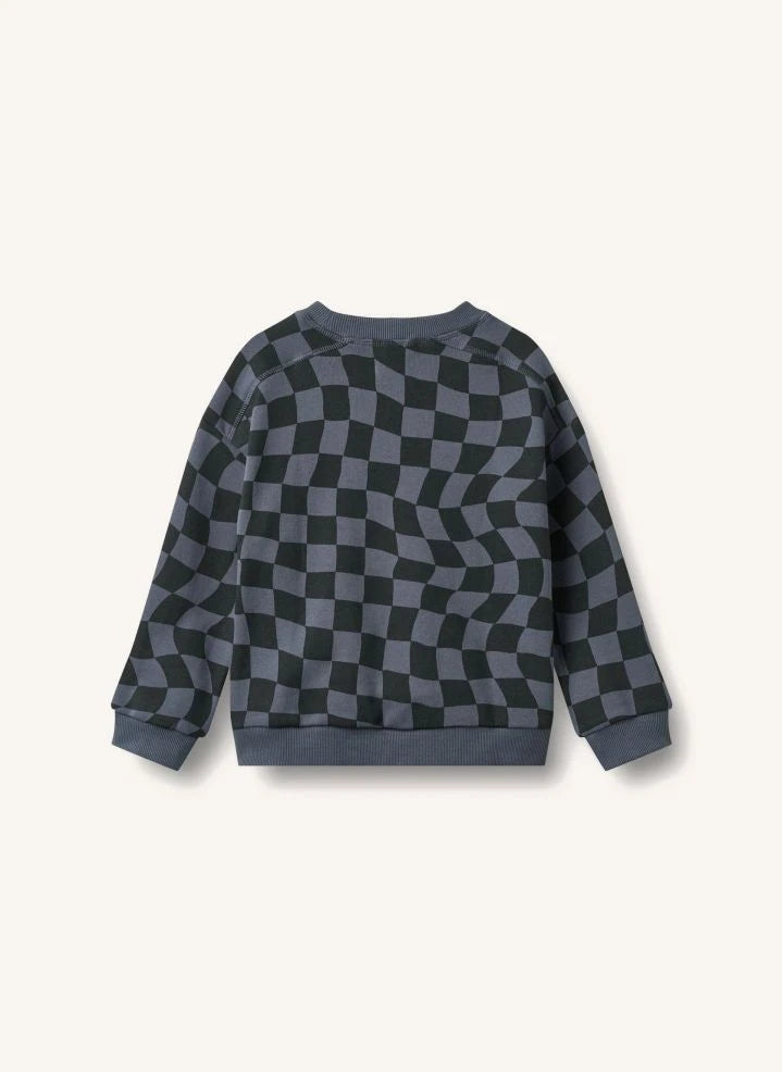 Wheat - Sandro Damier Organik Pamuklu Sweatshirt | Siyah