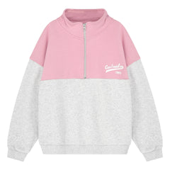 Cos I Said So - Sudadera con capucha y cremallera de algodón orgánico con logo | Rosa