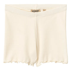 Wheat - Short de algodón orgánico acanalado fino | Crema