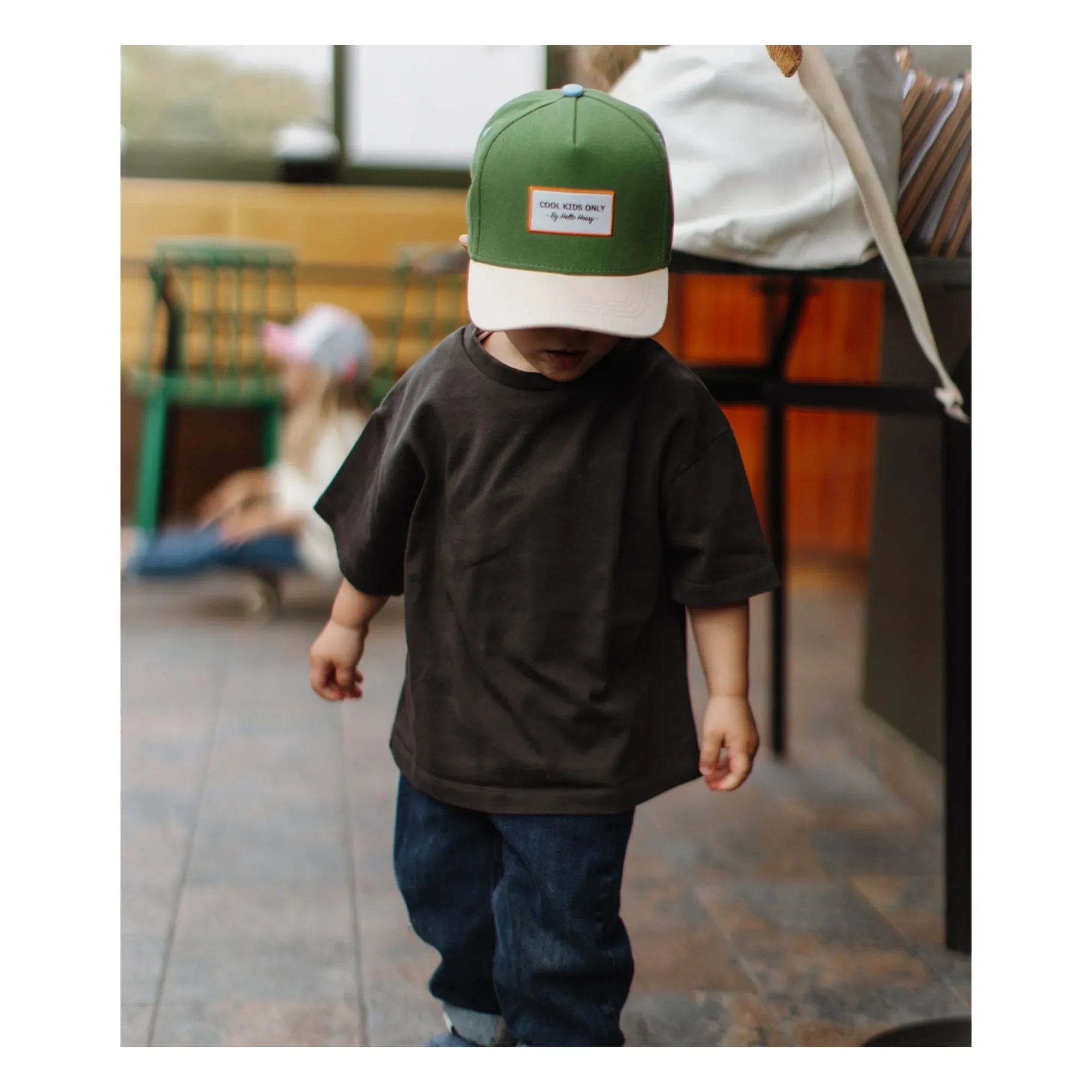 Hello Hossy - Gorra con visera curvada pequeña de algodón orgánico | Verde