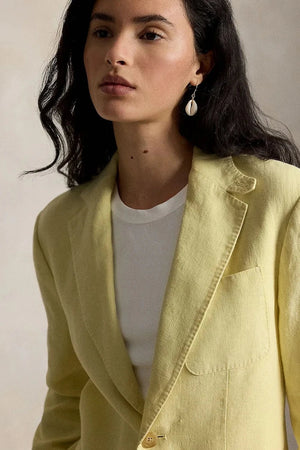Chaqueta de lino de mujer Polo Ralph Lauren de un botón