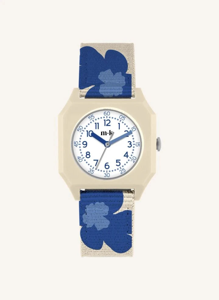 Mini Kyomo - Reloj de hibisco azul - Mini Kyomo x Taxi Brousse | Azul