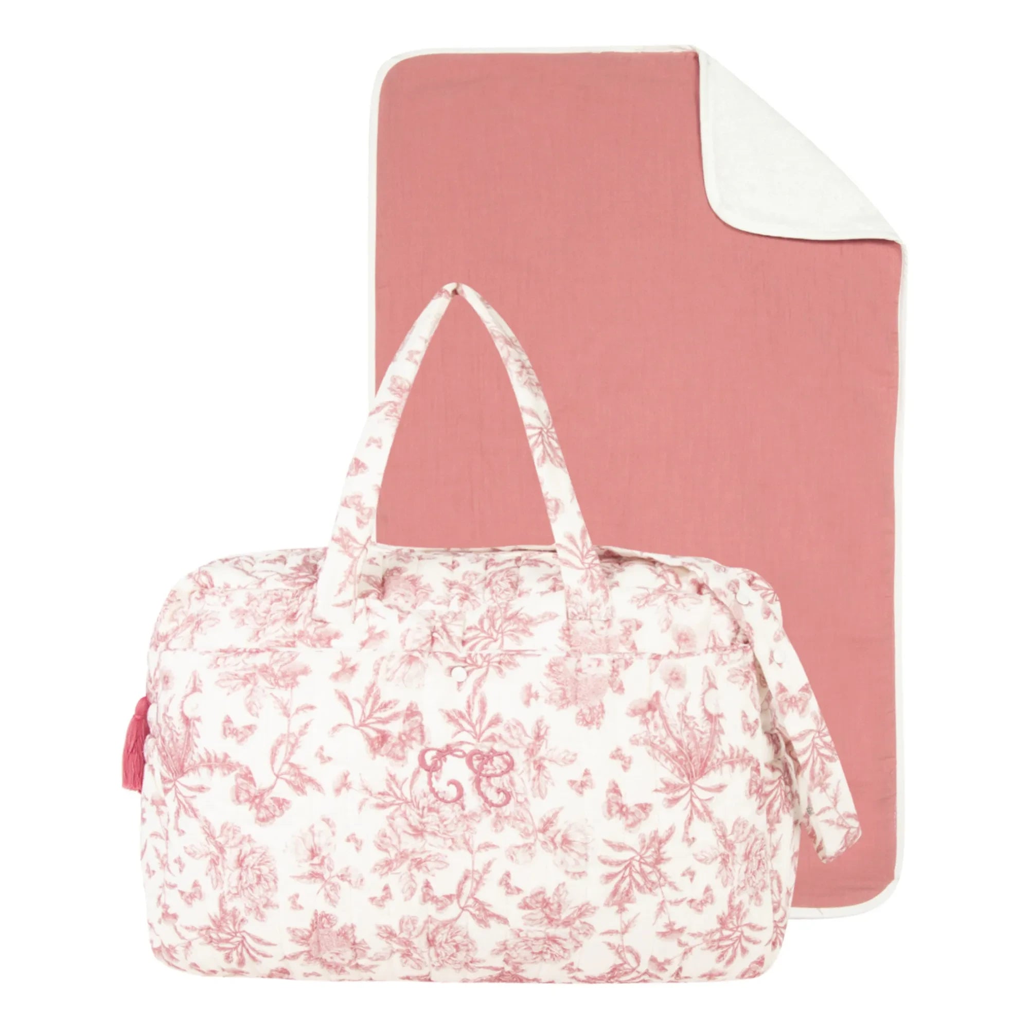 Tartine et Chocolat - Bolsa y cambiador Toile de Jouy | Rosa