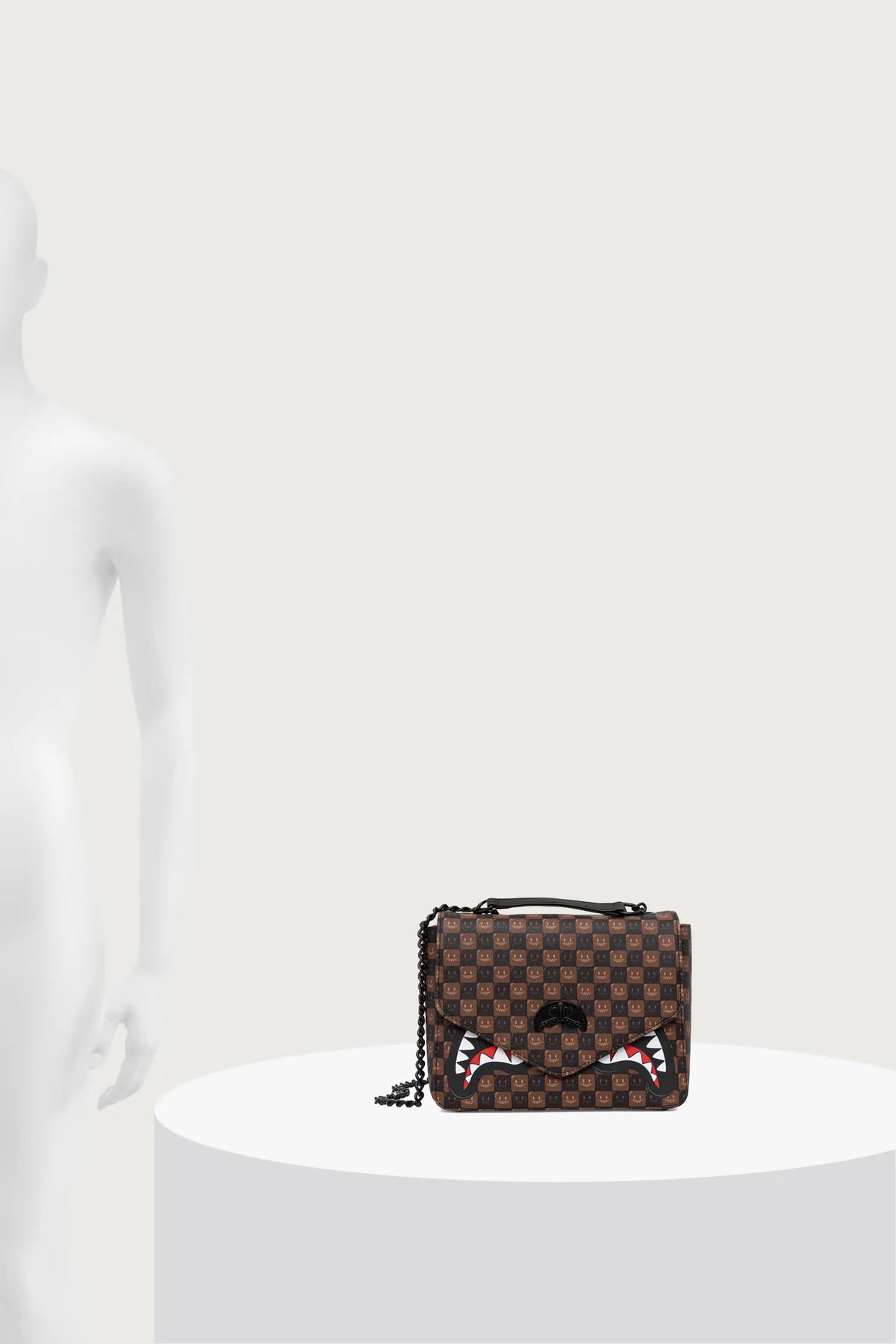 Sprayground - Bolsa ajustable de mujer en color marrón con tiburones de París 910B9310NSZ