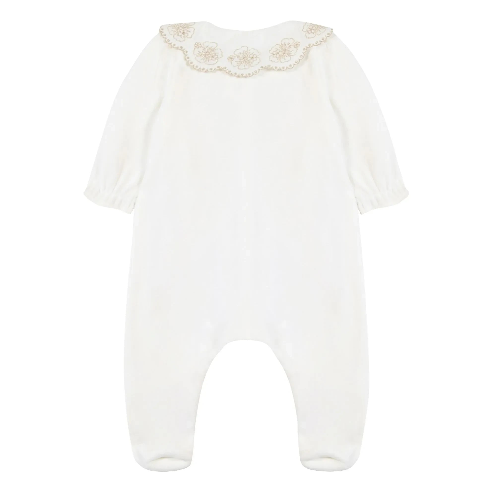 Tartine et Chocolat - Conjunto de pijama con cuello Claudine bordado | Crudo
