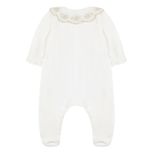 Tartine et Chocolat - Conjunto de pijama con cuello Claudine bordado | Crudo