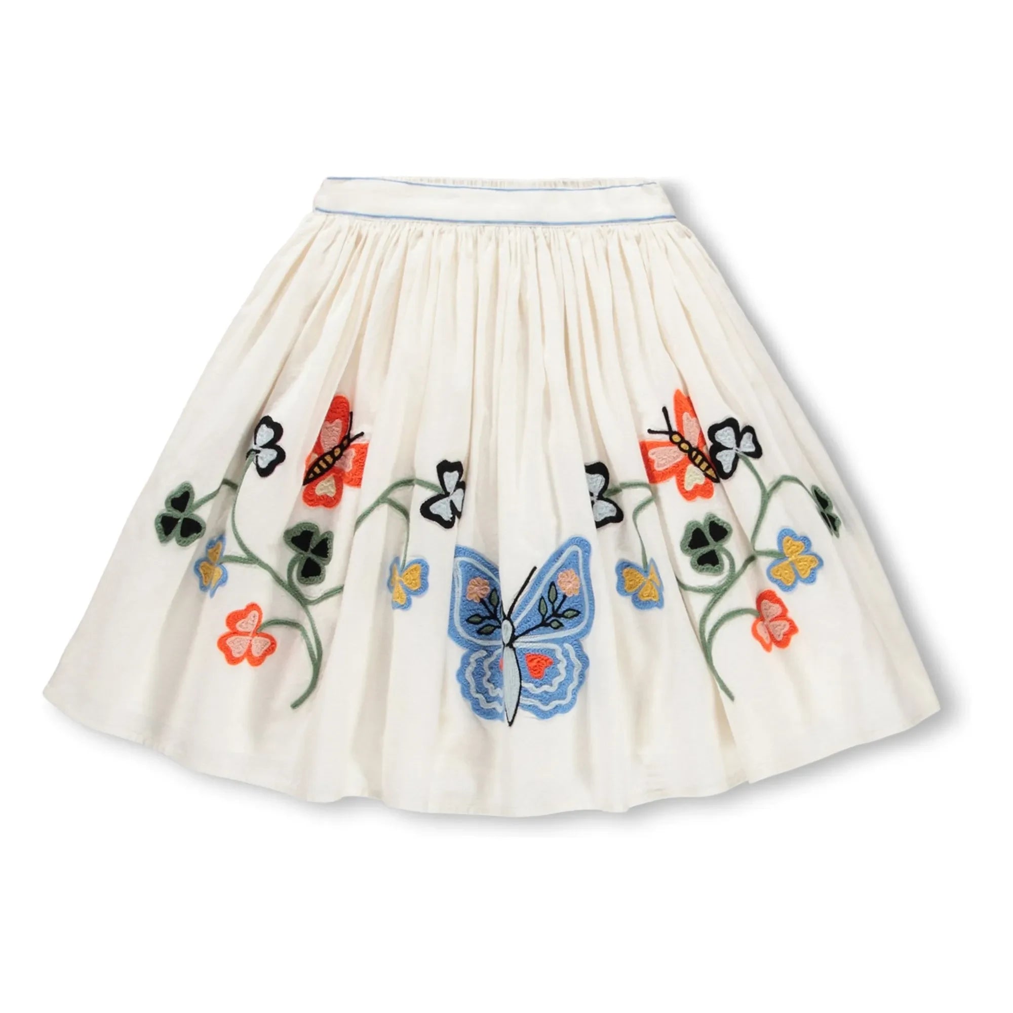 Molo - Falda de algodón orgánico Bonnie Butterflies | Marfil