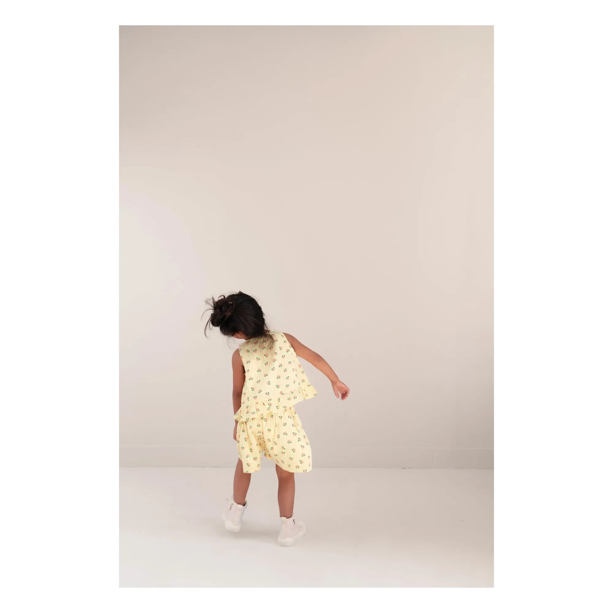 Jenest - Top de algodón orgánico Sofie Fleuri | Amarillo pálido