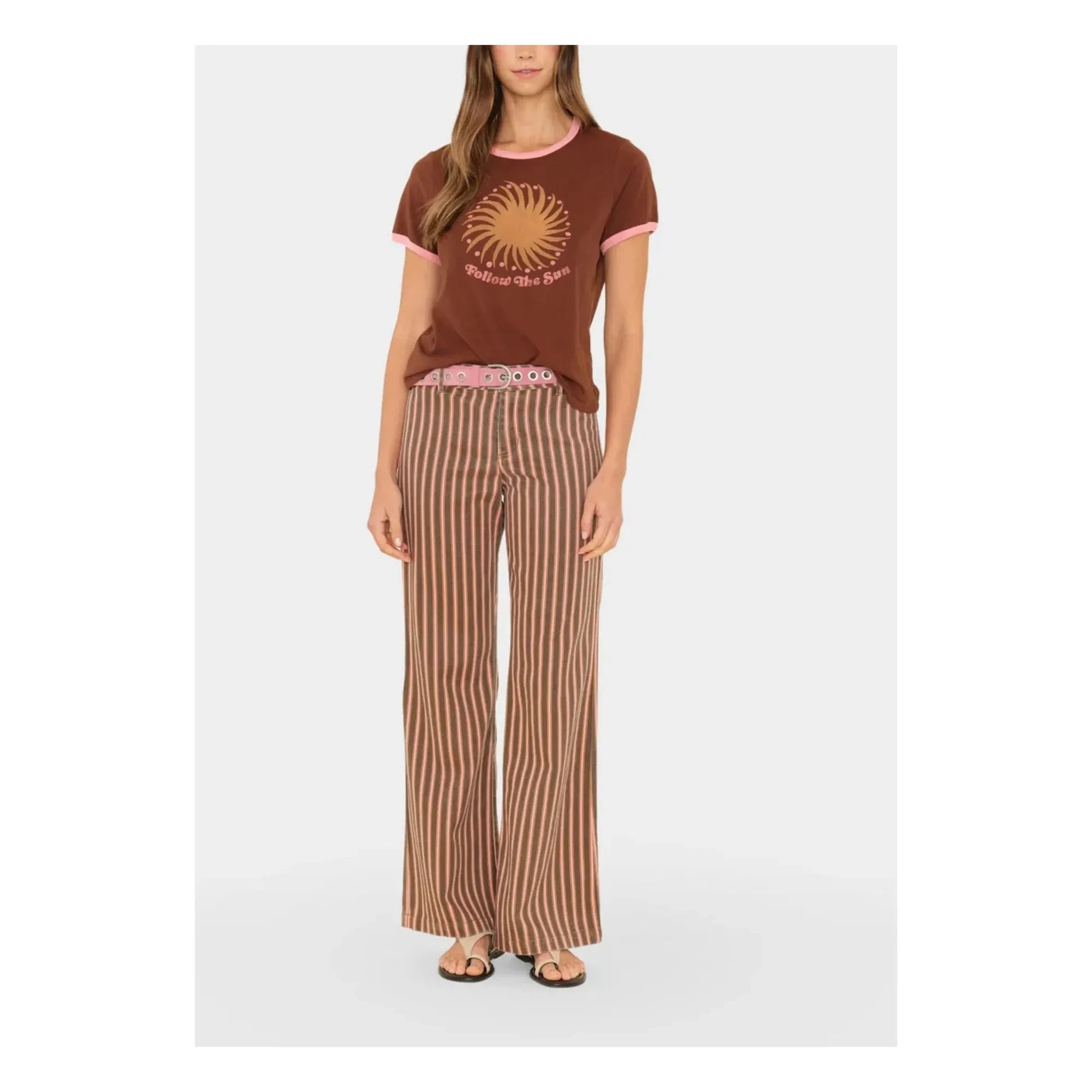Xirena - Pantalones de rayas Serra | Rosa