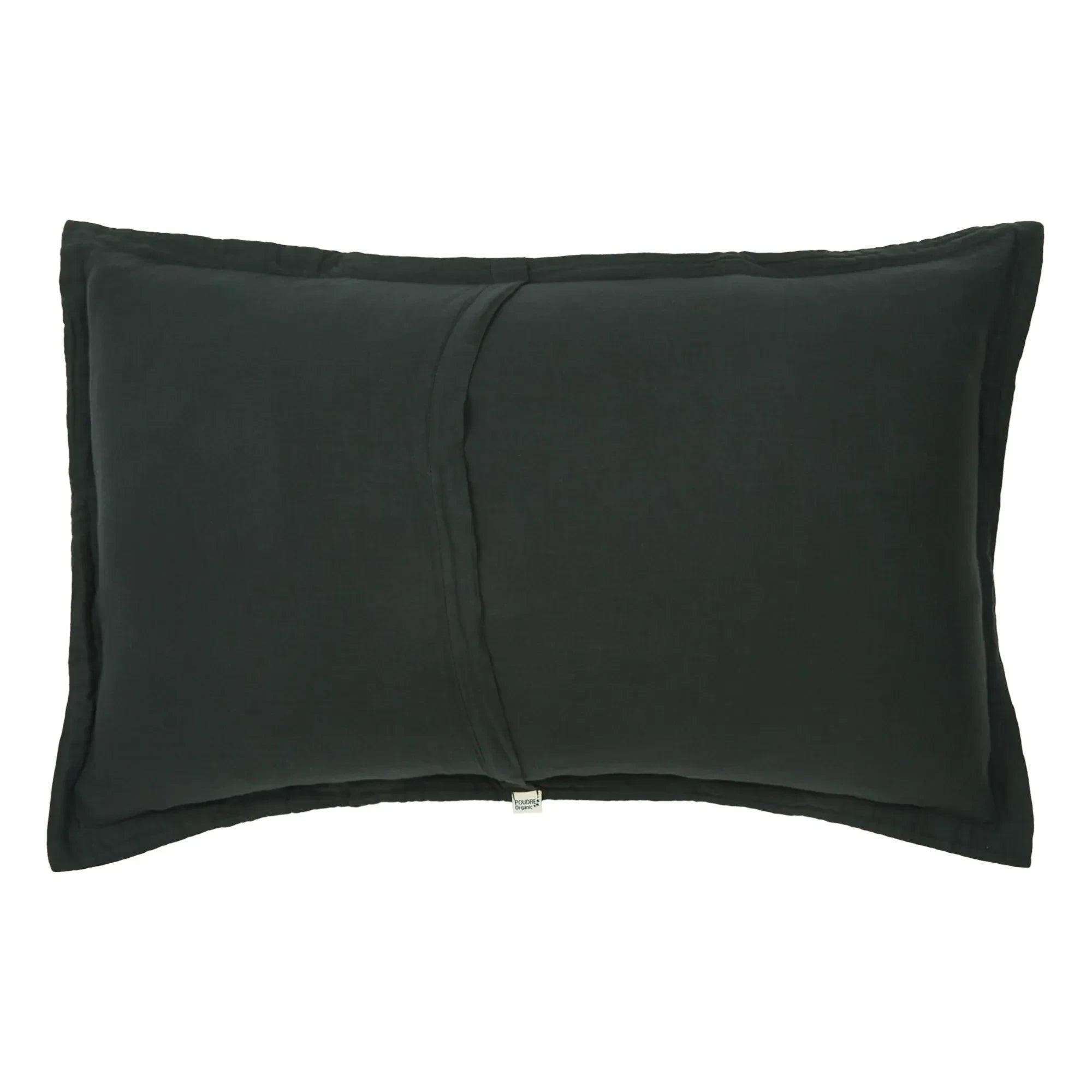 Poudre Organic - Funda de almohada de muselina de algodón de doble capa Tamaris | Negro