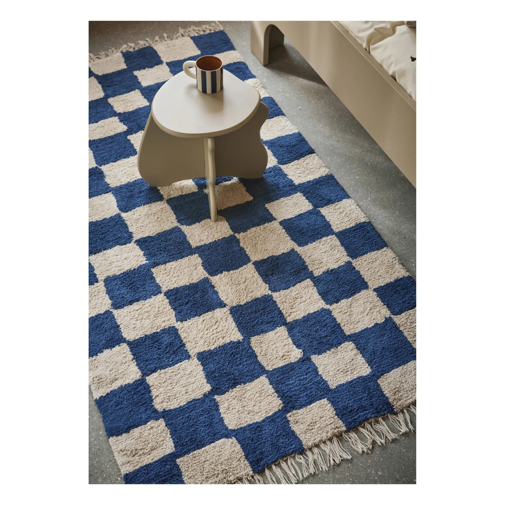 Ferm Living Kids - Alfombra a cuadros Mara | Azul