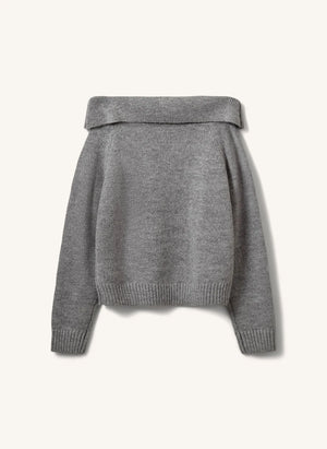 Sofie Schnoor - Sawasy Jersey de Hombros Descubiertos | Gris