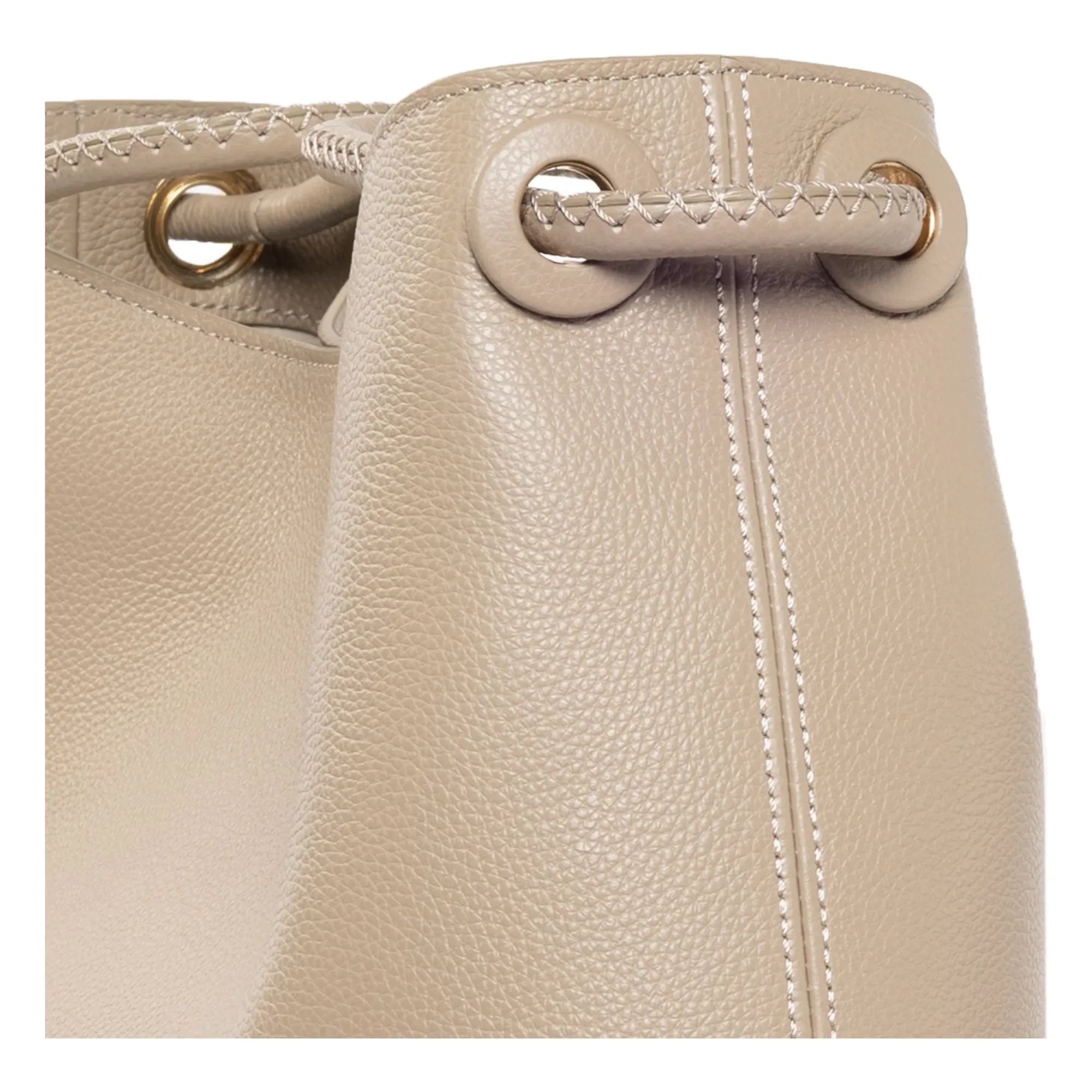 Bolso de cuero granulado Elleme - Vosges | Marrón empolvado