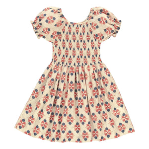 Bebe Organic - Vestido Fruncido Kaia | Crema